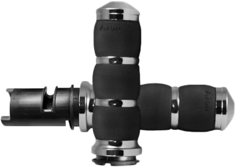 AVON AIR-91-F24 Chrome Air Cushion Motorcycle Grips 40-4409c