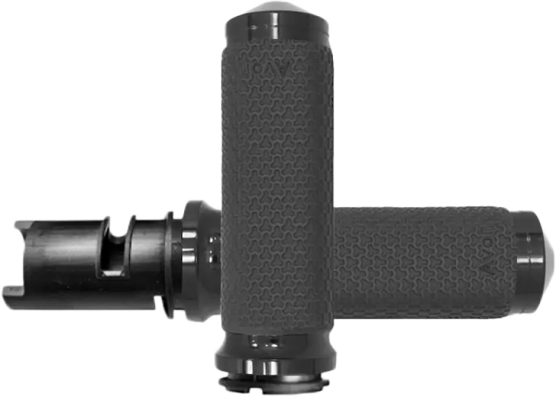 AVON Comfort Grip Memory Foam Black Twist Grip for Harley-Davidson 40-4418bk