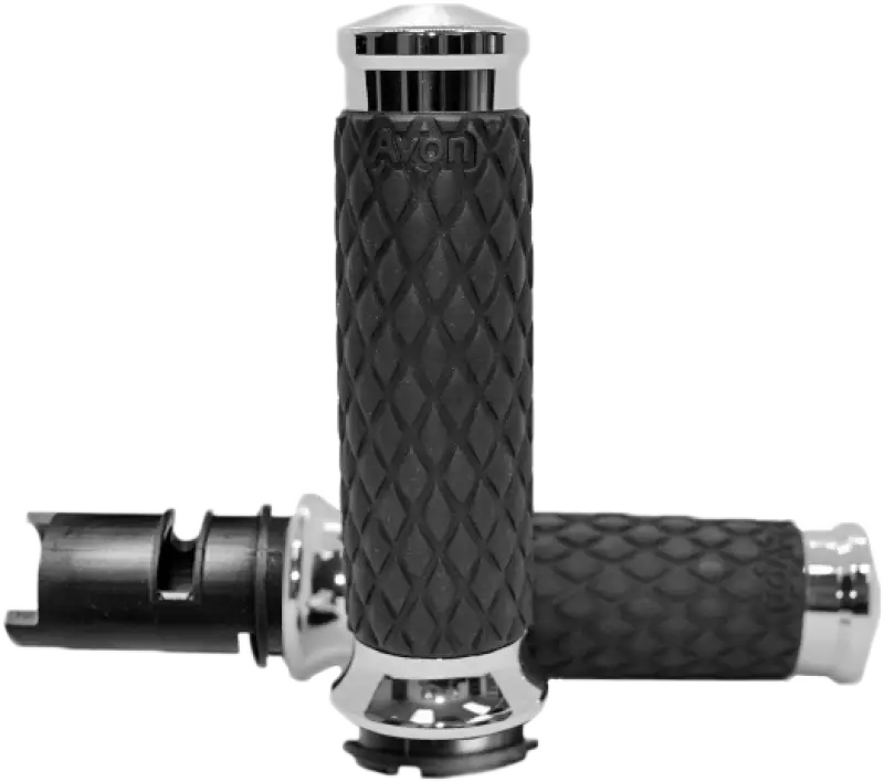 AVON Diamond Contour Chrome Twisted Grips - DIA-60-CH-F24 40-4318c