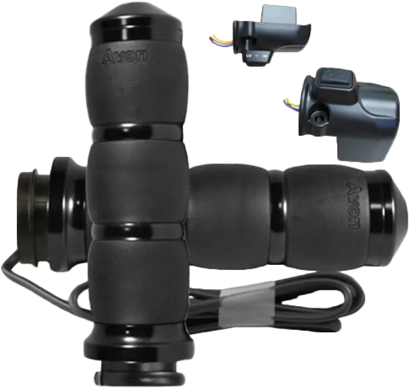 AVON Velvet Air Heated Motorcycle Grips with Twist Grip Technology 40-4316hbk