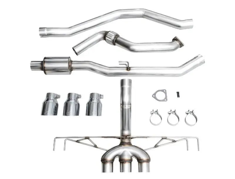 AWE Tuning 2023 Honda Civic Type R FL5 Track Edition Exhaust w/ Triple Chrome Silver Tips awe3020-52287