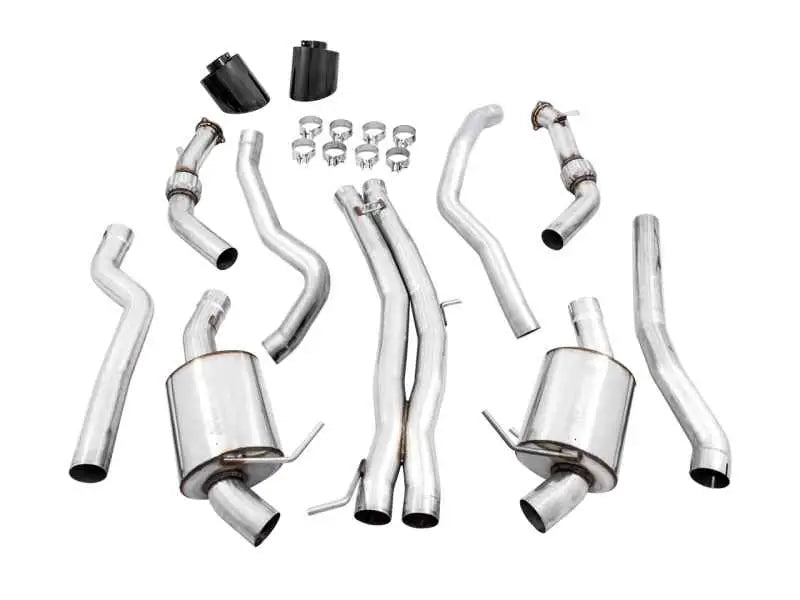AWE Tuning Audi B9 RS 5 Sportback Touring Edition Exhaust-Non Resonated- Diamond Black RS Style Tips 3015-33114