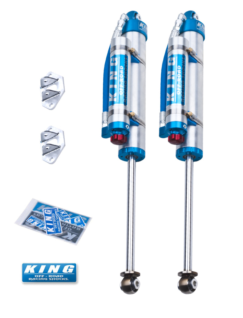 King Shocks 97-06 Jeep Wrangler TJ Rear 2.5 Dia Piggy Hose Res Shock 3-5in Lift w/Adjuster (Pair) kin25001-177A