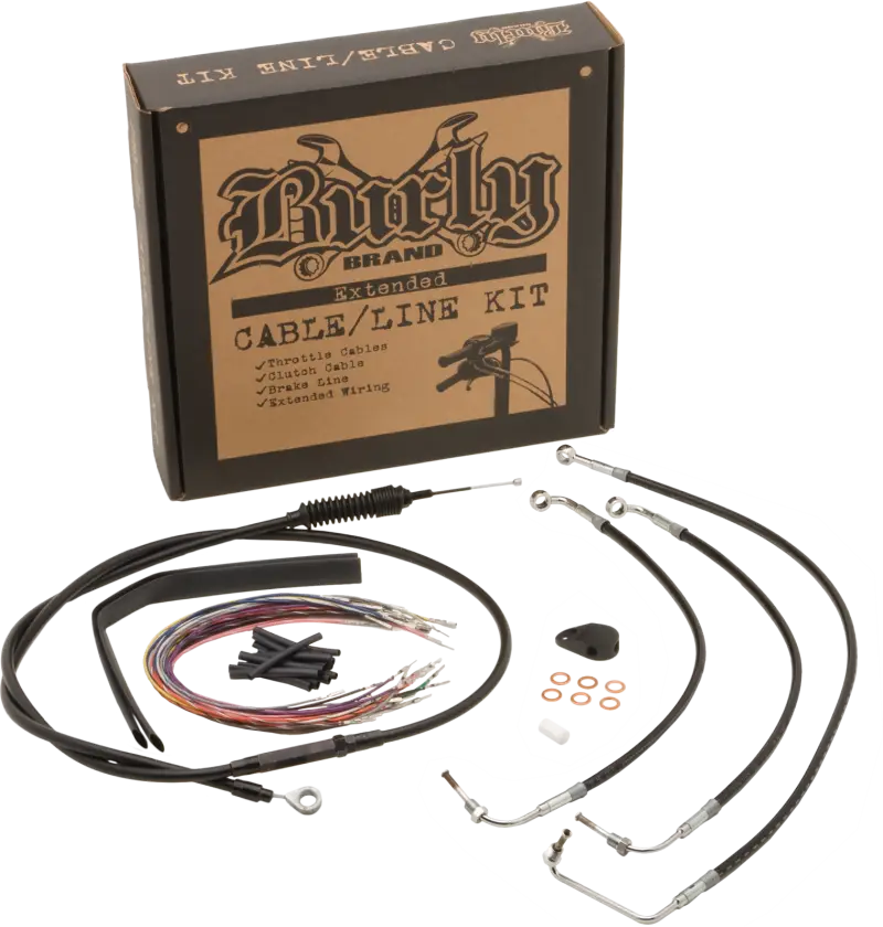 B30-1144 Burly Control Kit 12" T Bars Black Non Abs wps-750-05327