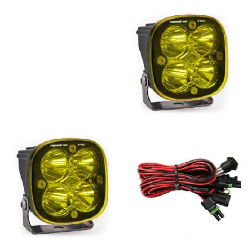 Baja Designs Squadron Pro Series Spot Pattern LED Light Pods - Amber 497811