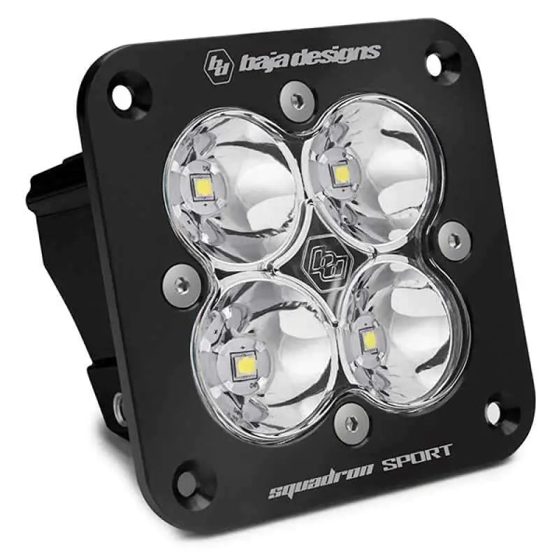 Baja Designs Squadron Sport Work/Scene Pattern Black Flush Mount LED Light Pod - Clear 551006