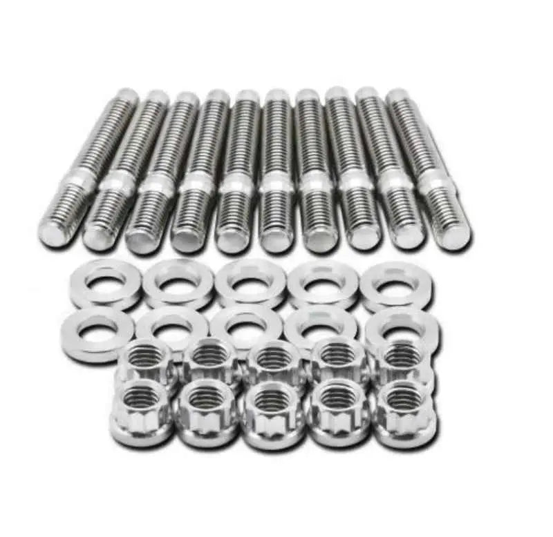 BLOX Racing SUS303 Stainless Steel Manifold Stud Kit M8 x 1.25mm 65mm in Length - 10-piece bxfl-00309-10