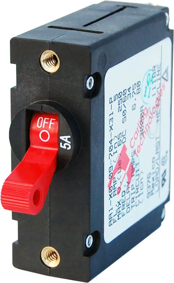 Blue Sea 7201BSS Circuit Breaker Aa1Toggle 5A Red b6z7201bss