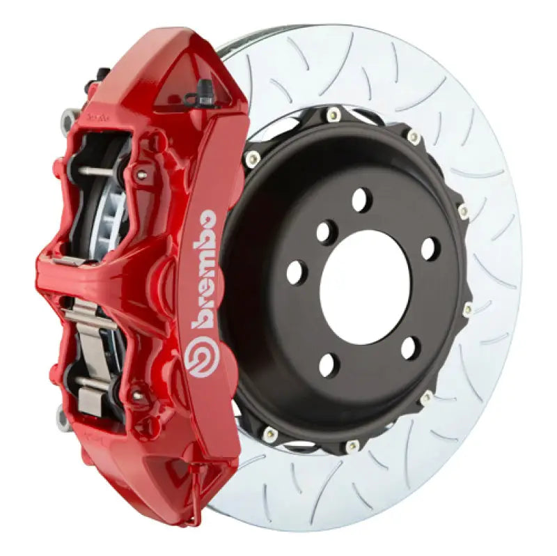 Brembo 99-05 Honda S2000 Front GT BBK 6 Piston Cast 355x32 2pc Rotor Slotted Type-3-Red brb1M3.8054A2