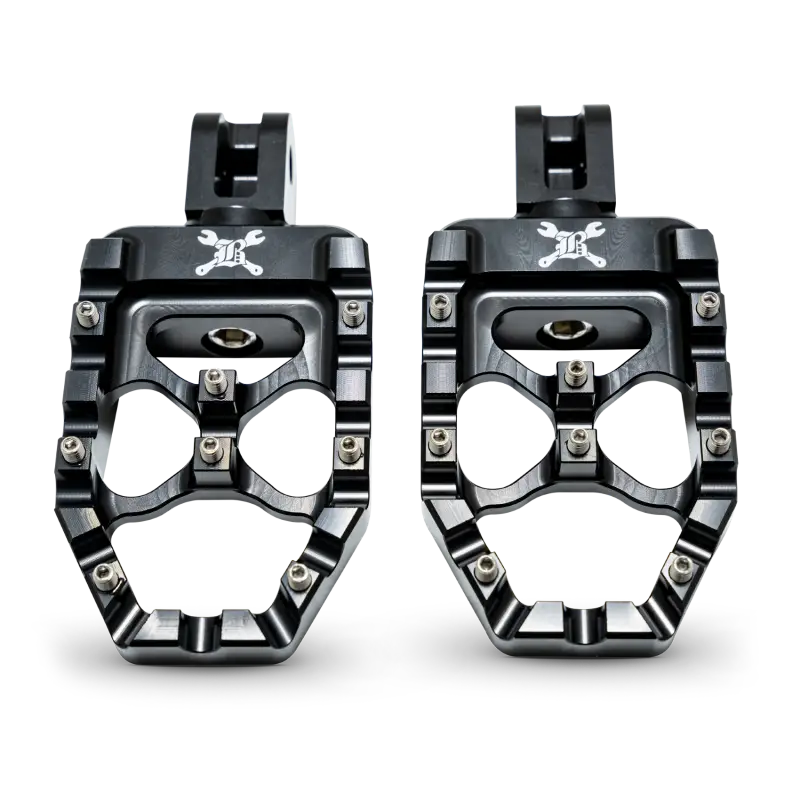 Burly Brand M8 Softail MX-Evolution Black Passenger Pegs for 2018-2024 burb13-1017b