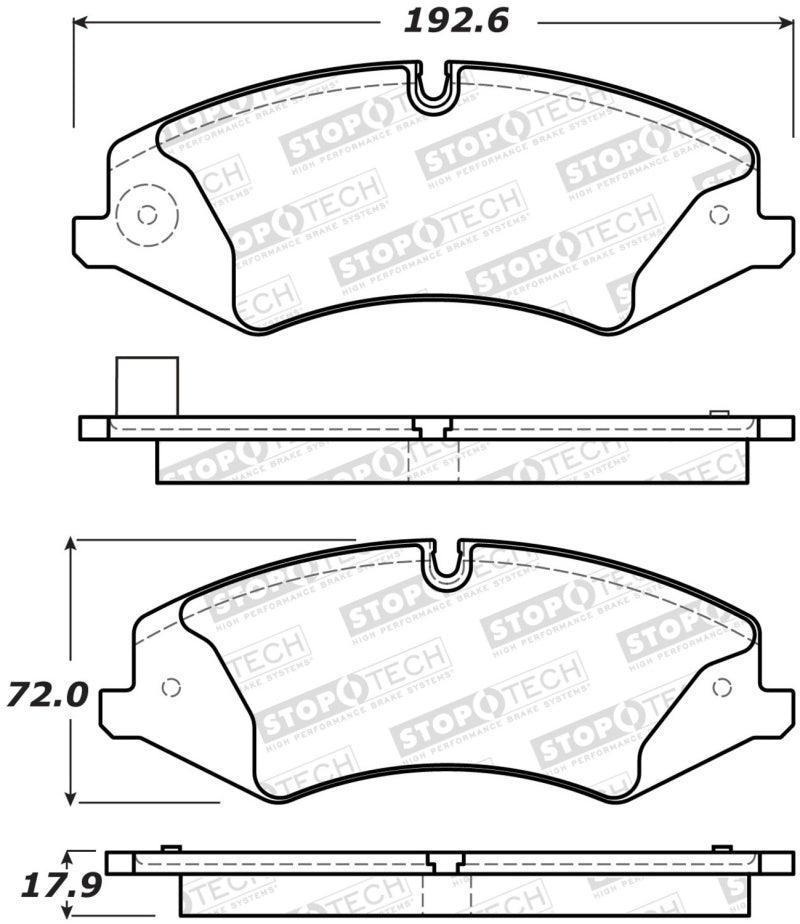 StopTech Street Brake Pads - Rear sto308.14790