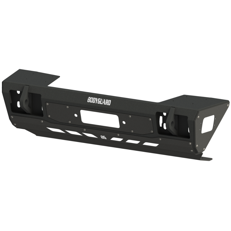 Bodyguard Gladiator Front Bumper Stubby Base End Cap Light Cutouts Bare Metal Model 22523BNN