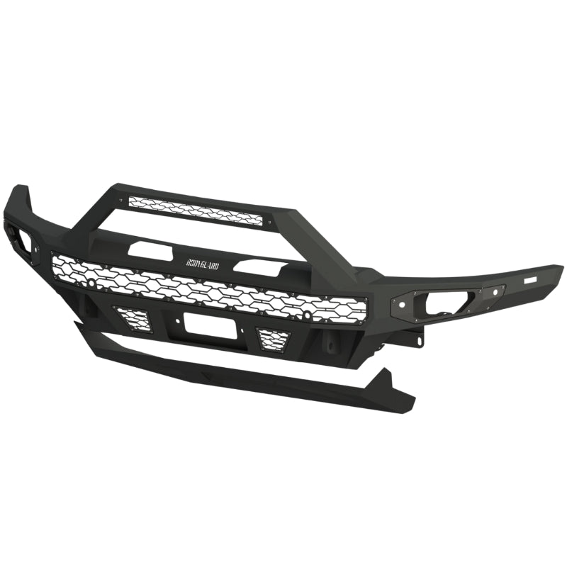 Bodyguard Freedom Front Baja Winch Mount Sensor Cutouts W/O Mesh Grille With Camera Harness & Pod Texture Black Powder Coat Model LBR21LYTNB