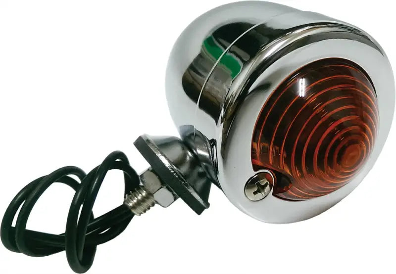 Chrome Amber Lens Bullet Marker Light with Dual Filament 820-55503