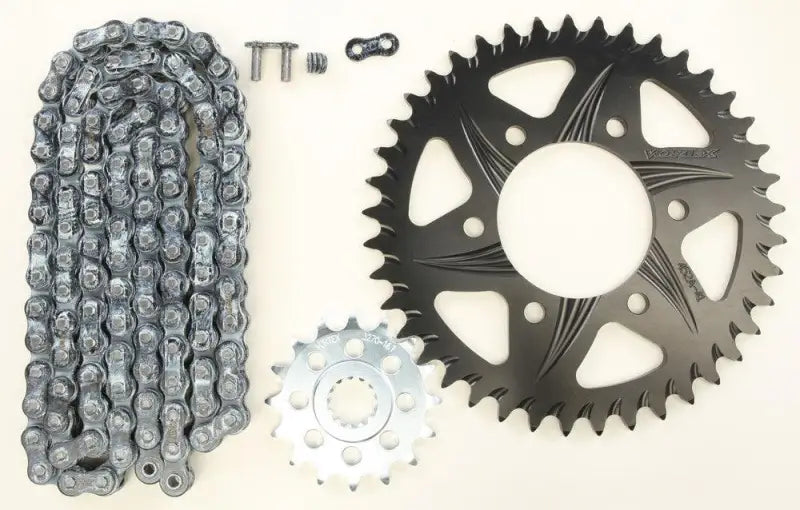 CK6297 Vortex Sprocket/Chain Kit Stl/Alu 16/41T Blk Rx3 520-114L Blk wps-3-ck6297