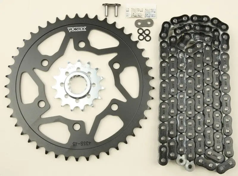 CK6359 Vortex Sprocket/Chain Kit Stl/Alu 16/47T Blk Rx3 520-122L Blk wps-3-ck6359