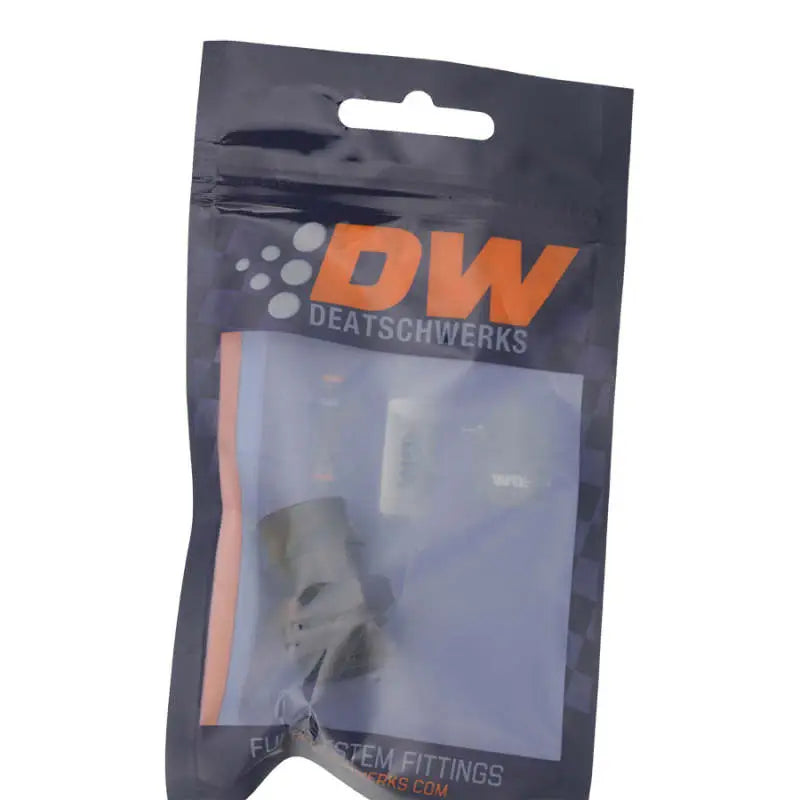 DeatschWerks 8AN ORB to Can-Am Maverick X3 OE Quick Connect Adapter - Anodized Matte Black dwk6-02-0139-b