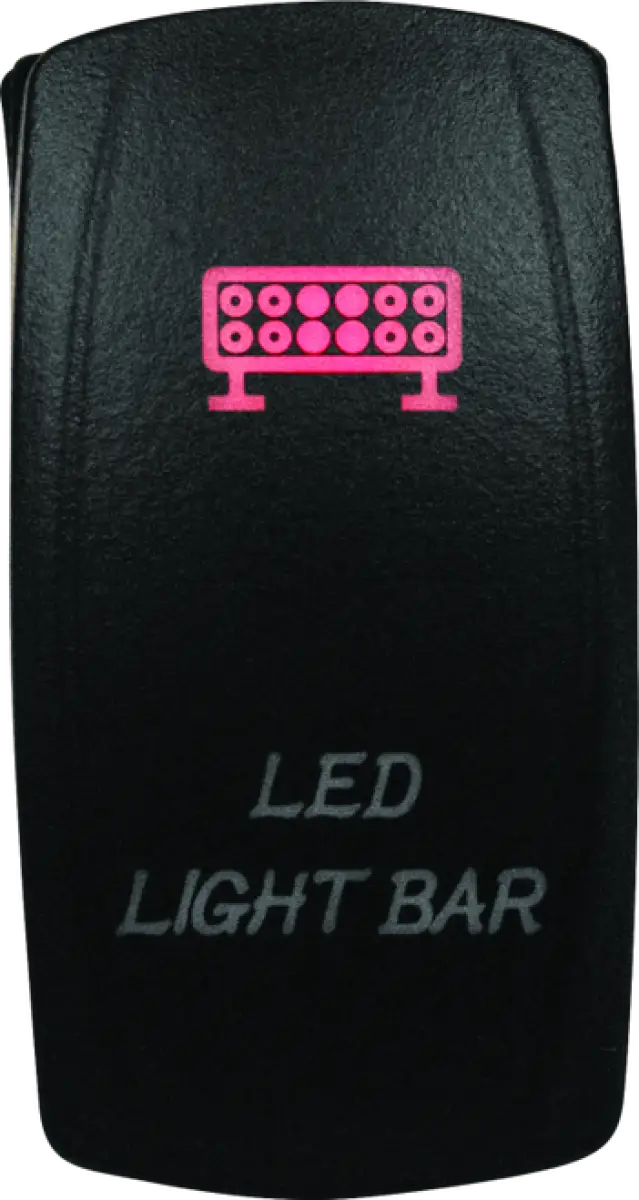 DragonFire Racing Lighted Switch LED Light Bar On/Off Red - 521384 dfr521384