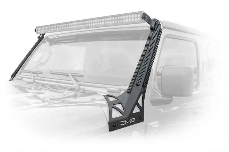 DV8 Offroad 2018+ JL/Gladiator Picatinny Rail A-Pillar Pod LED Light Mount d-jl-190052-pil