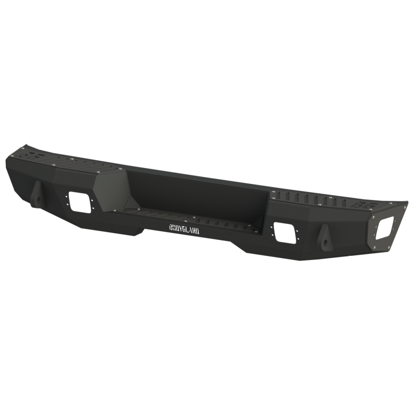 Bodyguard JK Rear Bumper Stubby Reverse Light Cutouts End Cap Light Cutouts Texture Black Powder Coat Model 63647T