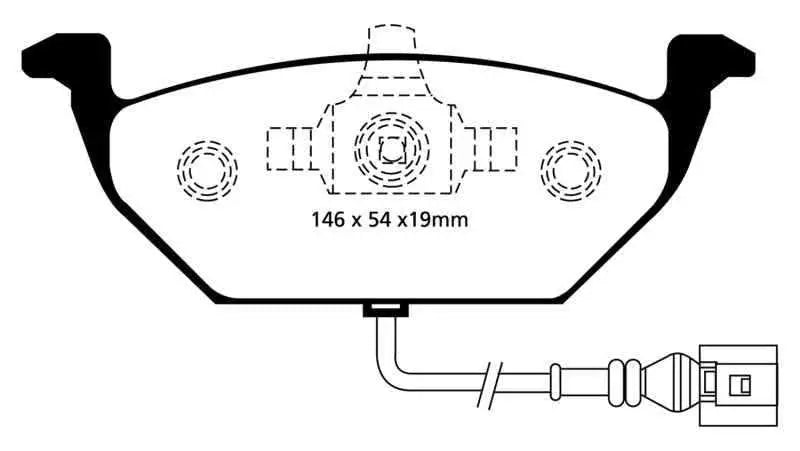 EBC 00-05 Volkswagen Beetle 2.0 Yellowstuff Front Brake Pads dp41329r
