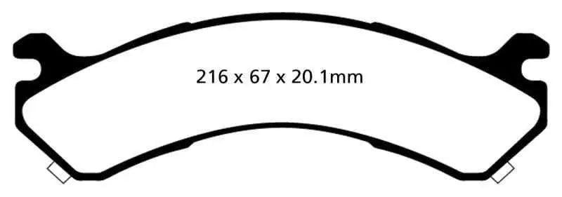 EBC 01-05 Chevrolet Silverado 3500 (2WD) Yellowstuff Rear Brake Pads dp41663r