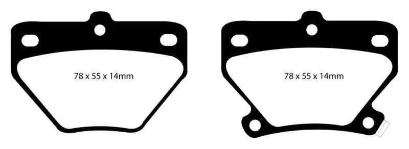 EBC 02-08 Pontiac Vibe 1.8 GT Yellowstuff Rear Brake Pads dp41326r