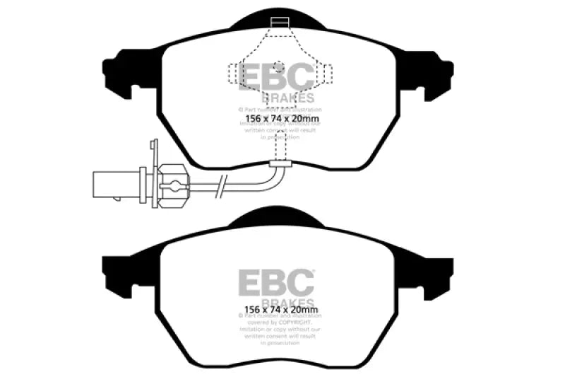 EBC 02-08 Volkswagen Passat 1.8 Turbo Greenstuff Front Brake Pads ebcdp21483