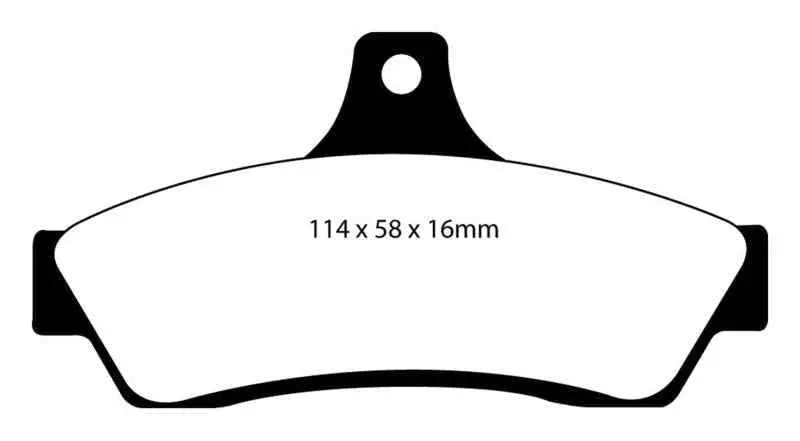 EBC 03-04 Pontiac GTO 5.7 (Solid Rear Rotors) Yellowstuff Rear Brake Pads dp41711r