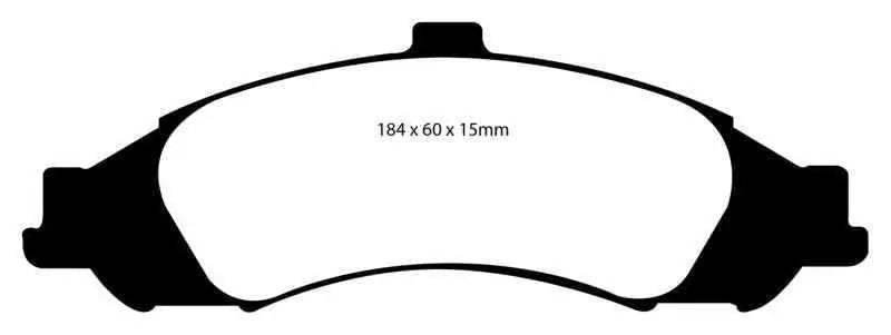 EBC 03-04 Pontiac GTO 5.7 (Solid Rear Rotors) Yellowstuff Front Brake Pads dp41721r