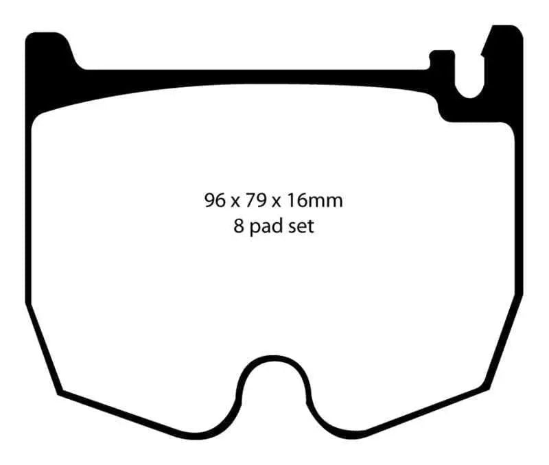 EBC 03-06 Mercedes-Benz CL55 AMG 5.4 Supercharged Yellowstuff Front Brake Pads dp41486r