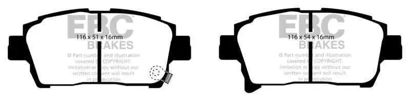 EBC 03-07 Scion XA 1.5 Yellowstuff Front Brake Pads dp41459r