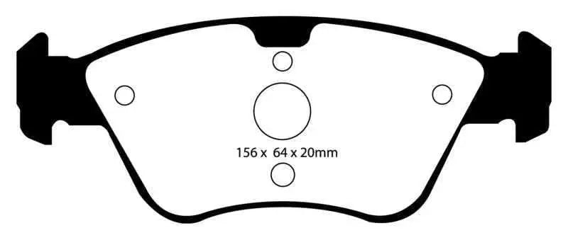 EBC 03-08 Chrysler Crossfire 3.2 Yellowstuff Front Brake Pads dp41075r