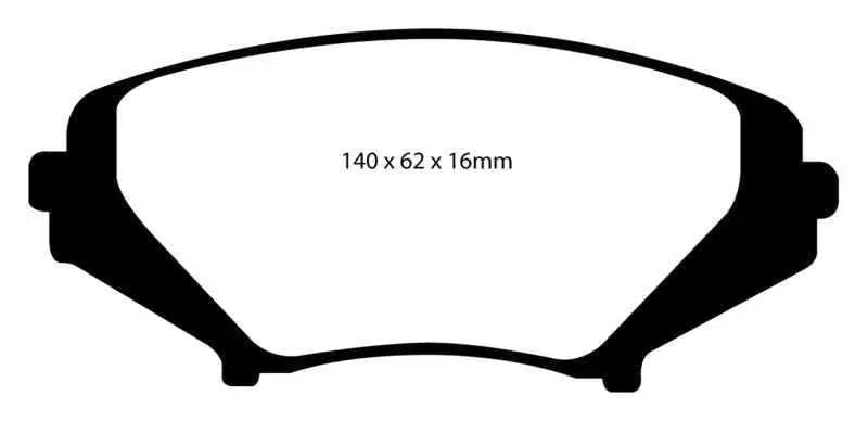 EBC 03-12 Mazda RX8 1.3 Rotary (Standard Suspension) Yellowstuff Front Brake Pads dp41665r