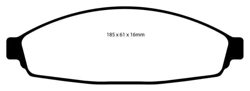 EBC 03+ Ford Crown Victoria 4.6 Redstuff Front Brake Pads dp31676c