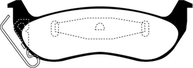 EBC 03+ Ford Crown Victoria 4.6 Redstuff Rear Brake Pads dp31677c