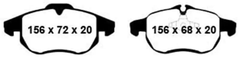 EBC 03 Saab 9-3 2.0 Turbo (Arc) Redstuff Front Brake Pads dp31414c