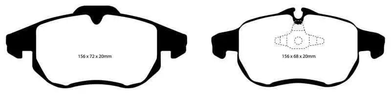 EBC 03 Saab 9-3 2.0 Turbo (Arc) Yellowstuff Front Brake Pads dp41414r