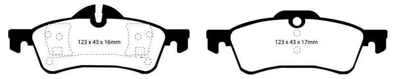 EBC 04-06 Mini Hardtop 1.6 Redstuff Rear Brake Pads dp31701c