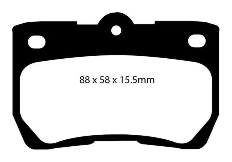 EBC 06-07 Lexus GS300 3.0 Yellowstuff Rear Brake Pads dp41586r