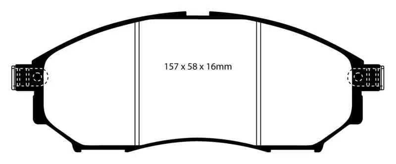 EBC 06-09 Infiniti FX35 3.5 Greenstuff Front Brake Pads dp61671