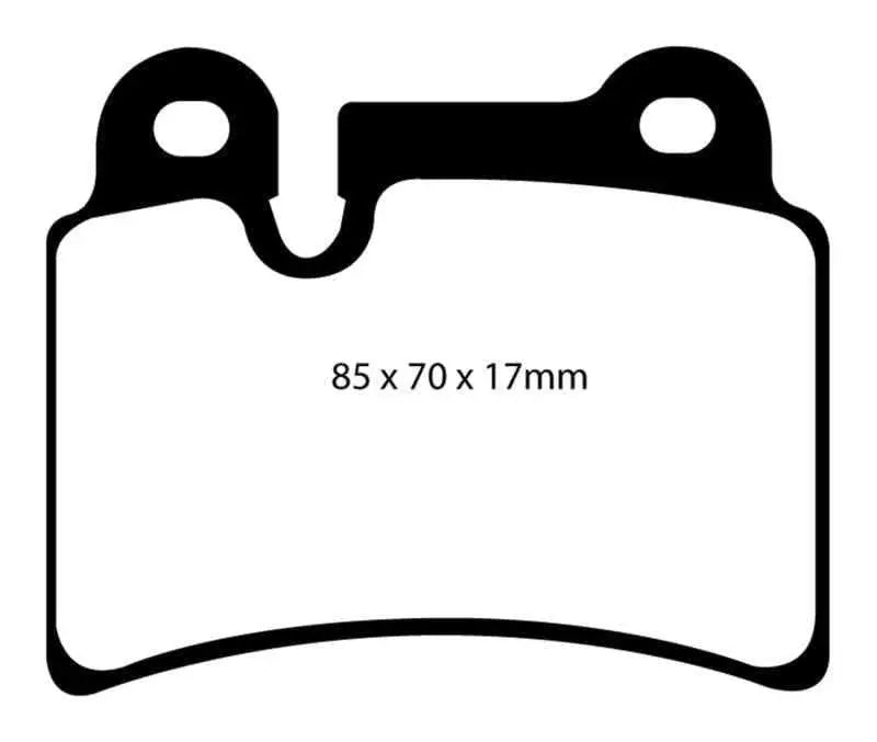 EBC 06-09 Volkswagen Touareg 3.6 (2 pin holes at top of backplate) Redstuff Rear Brake Pads dp31944c