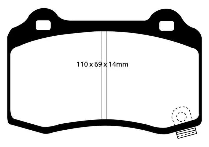 EBC 06-10 Jeep Grand Cherokee 6.1 SRT-8 Greenstuff Rear Brake Pads dp61788