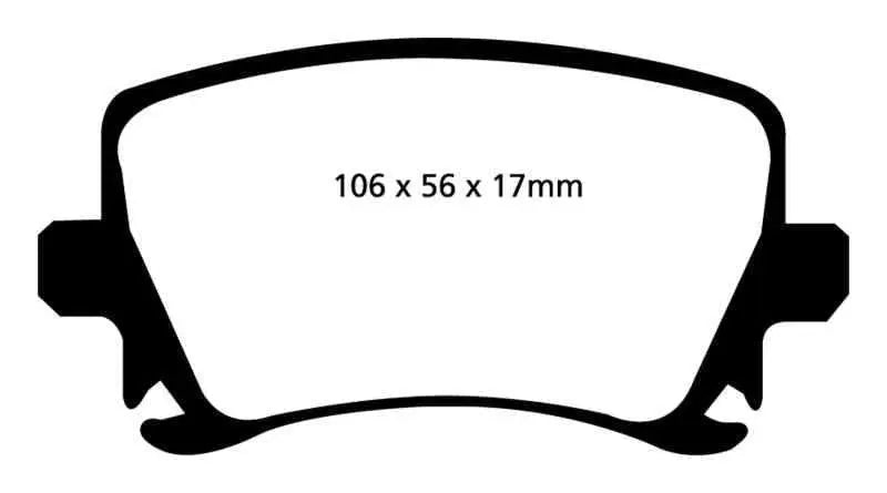 EBC 06-13 Audi A3 2.0 Turbo (Girling rear caliper) Ultimax2 Rear Brake Pads ud1108