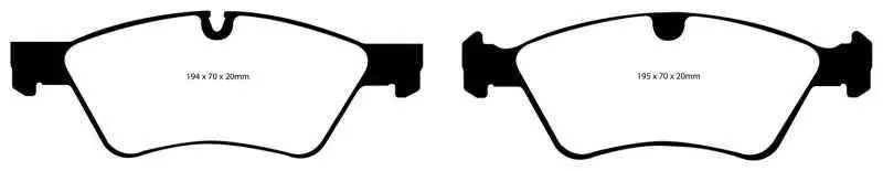 EBC 06 Mercedes-Benz E500 5.0 4-Matic Redstuff Front Brake Pads dp31592c