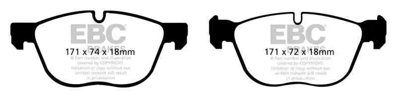 EBC 07-10 BMW X5 3.0 Yellowstuff Front Brake Pads dp41938r