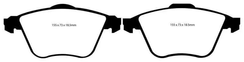 EBC 07-13 Mazda 3 2.3 Turbo Redstuff Front Brake Pads dp31574c