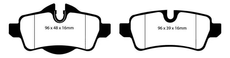 EBC 07-14 Mini Hardtop 1.6 Redstuff Rear Brake Pads dp31931c