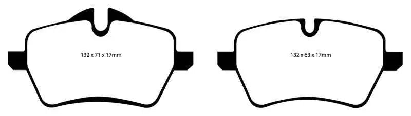 EBC 07-14 Mini Hardtop 1.6 Turbo Cooper S Redstuff Front Brake Pads dp31789c