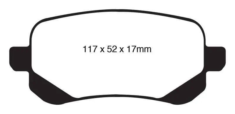 EBC 08-11 Chrysler Town & Country 3.3 Greenstuff Rear Brake Pads dp61840